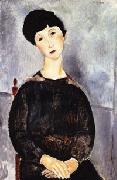 Amedeo Modigliani Yound Seated Girl With Brown Hair Norge oil painting reproduction